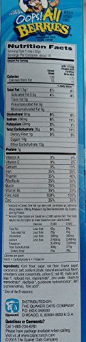 Quaker Cap'n Crunch Oops! All Berries Cereal for Kids, 15.4oz Box (Pack of 3) - Super Crunchiness, Fun Shape Berries, G